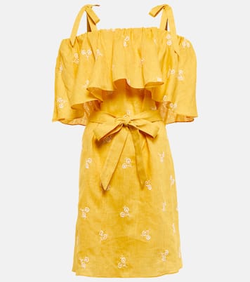 Vacation Lyra off-shoulder linen dress | Erdem