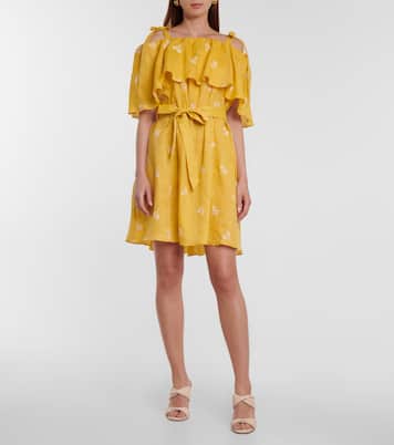 Vacation Lyra off-shoulder linen dress | Erdem