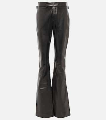 Mid-Rise-Schlaghose aus Leder | Tom Ford
