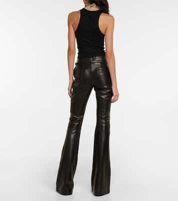 Mid-Rise-Schlaghose aus Leder | Tom Ford