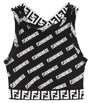Crop-Top FF aus Jersey | Fendi Kids