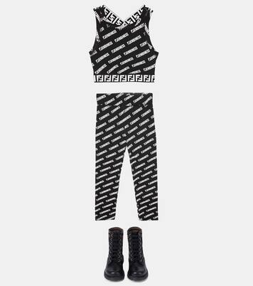 Crop-Top FF aus Jersey | Fendi Kids