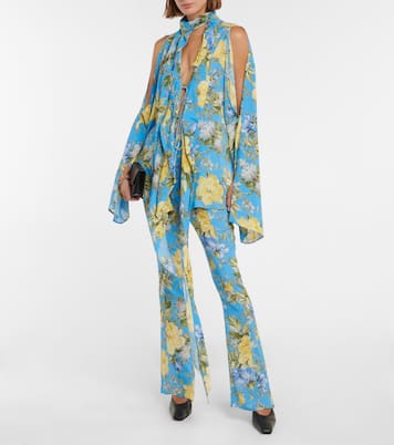 Flared floral pants | Acne Studios