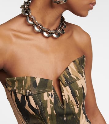 Printed twill corset top | Dion Lee