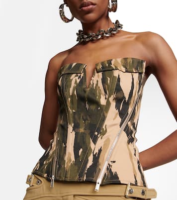 Printed twill corset top | Dion Lee