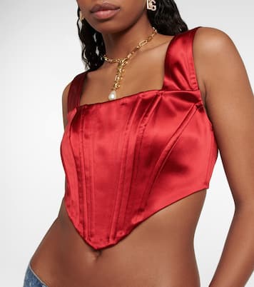 Top raccourci en satin | Dolce&Gabbana