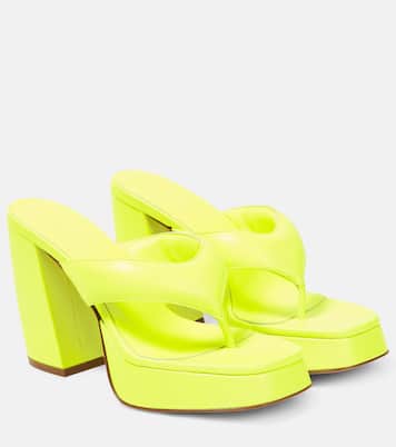 Gia 17 leather platform thong sandals | Gia Borghini