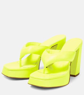 Gia 17 leather platform thong sandals | Gia Borghini