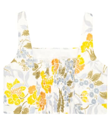Gianni floral linen and cotton top | The New Society