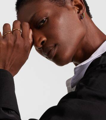 Boucle d'oreille unique Micro en or 18 ct et émeraudes | Spinelli Kilcollin