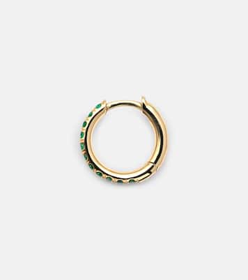 Boucle d'oreille unique Micro en or 18 ct et émeraudes | Spinelli Kilcollin