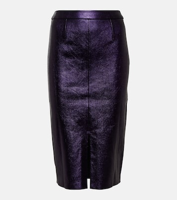 Gonna midi Carmen in pelle metallizzata | Stouls