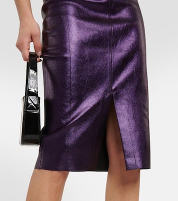 Gonna midi Carmen in pelle metallizzata | Stouls