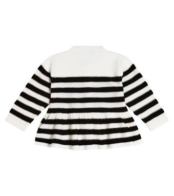 Bébé – Cardigan rayé en laine mélangée | Balmain Kids