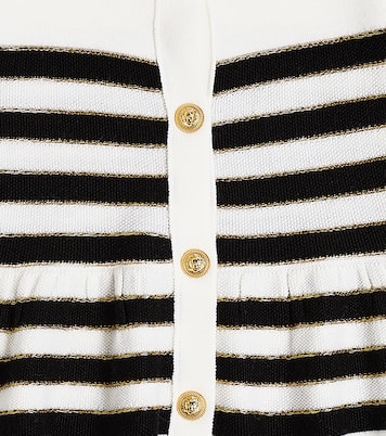 Bébé – Cardigan rayé en laine mélangée | Balmain Kids