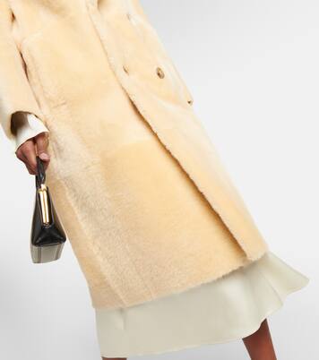 Cappotto doppiopetto reversibile in shearling | Blancha
