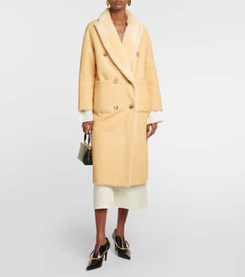 Cappotto doppiopetto reversibile in shearling | Blancha