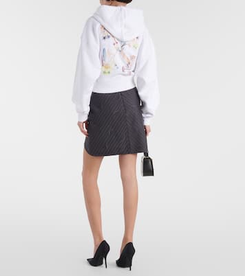 Printed cropped hoodie | Off-White