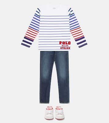 Camiseta de jersey de algodón a rayas | Polo Ralph Lauren Kids