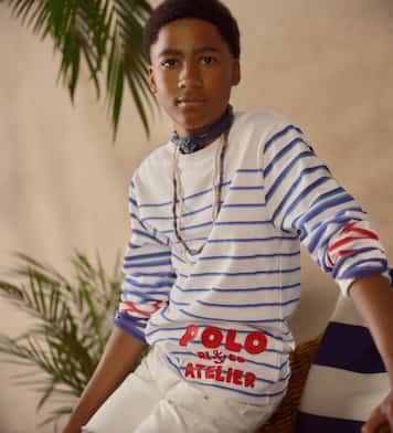 Camiseta de jersey de algodón a rayas | Polo Ralph Lauren Kids