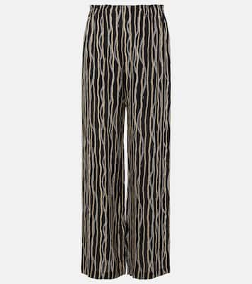 Pantalon imprimé en soie | Chloé