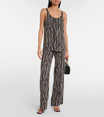 Pantalon imprimé en soie | Chloé