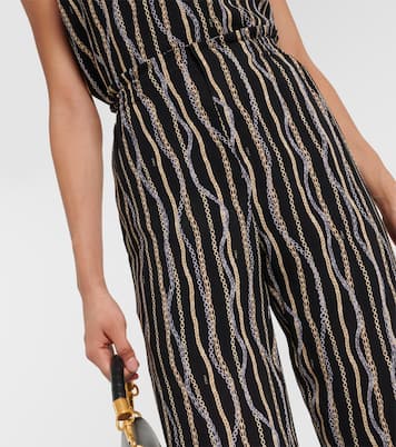 Pantalon imprimé en soie | Chloé