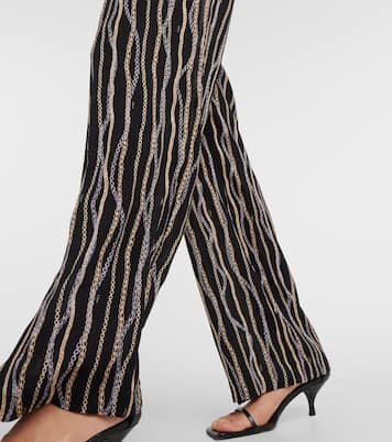 Pantalon imprimé en soie | Chloé