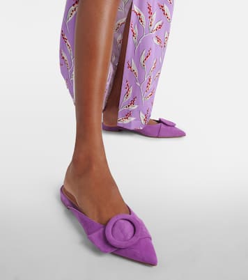 Slippers aus Veloursleder | Gianvito Rossi