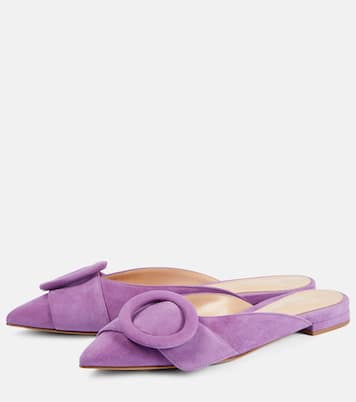 Slippers aus Veloursleder | Gianvito Rossi