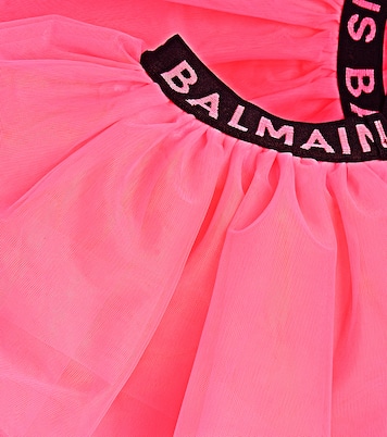 Falda de tul con logo | Balmain Kids