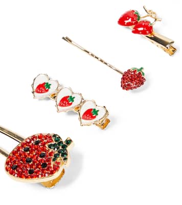Set di 5 fermacapelli con cristalli | Monnalisa