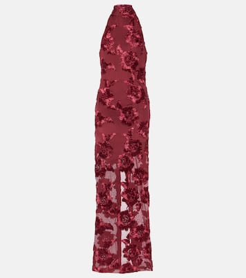 Embroidered halterneck gown | Rotate