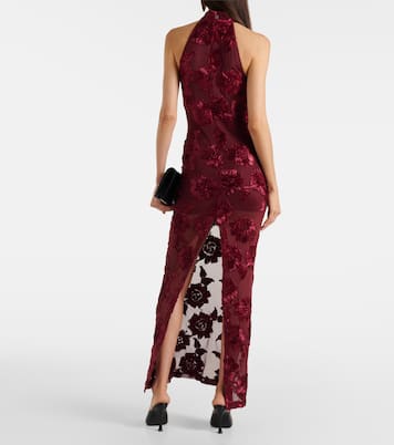Embroidered halterneck gown | Rotate