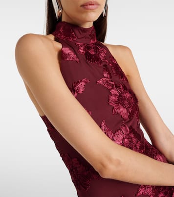 Embroidered halterneck gown | Rotate
