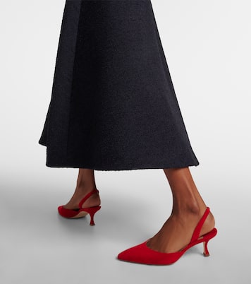 Escarpins Carolyne Gala Val en daim | Manolo Blahnik