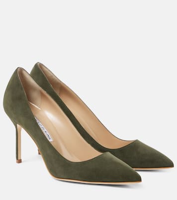 Escarpins BB 90 en daim | Manolo Blahnik