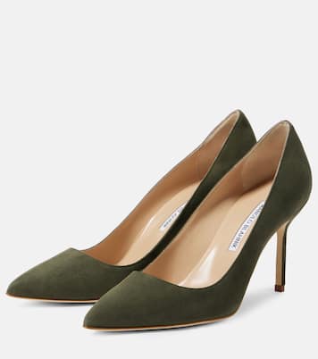 Escarpins BB 90 en daim | Manolo Blahnik