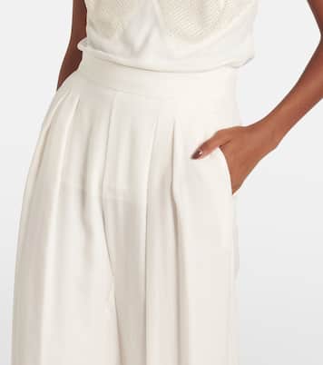 Pantalon de mariée ample Lampo en soie | Max Mara