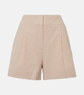 Shorts Haina in seersucker di cotone | Veronica Beard