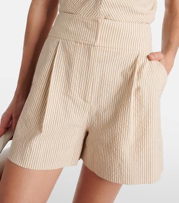 Shorts Haina in seersucker di cotone | Veronica Beard