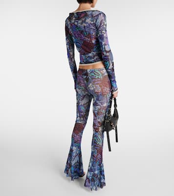 Pantalones flared Papillon de jersey | Jean Paul Gaultier