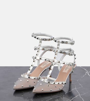 Pumps Rockstud 65 mit Metallic-Leder | Valentino Garavani