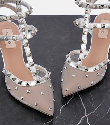 Pumps Rockstud 65 mit Metallic-Leder | Valentino Garavani
