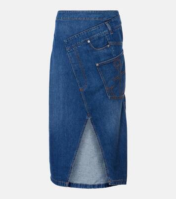 Falda midi de denim | JW Anderson