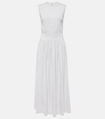 Gathered cotton jersey maxi dress | Toteme