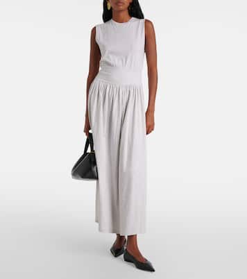 Gathered cotton jersey maxi dress | Toteme