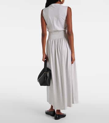 Gathered cotton jersey maxi dress | Toteme
