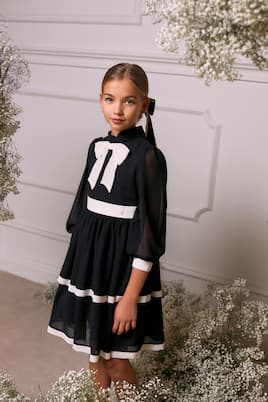 Abito in tulle a balze con fiocco | Patachou