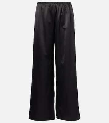 Weite Hose Austin aus Seide und Wolle | Asceno